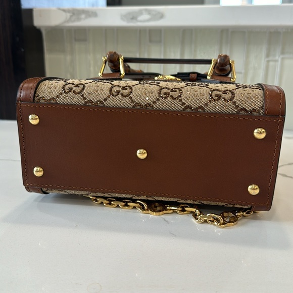 GUCCI DIANA CRYSTAL MINI TOTE BAG - Picture 8 of 9